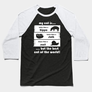 Big cat kitten fat funny saying idea Baseball T-Shirt